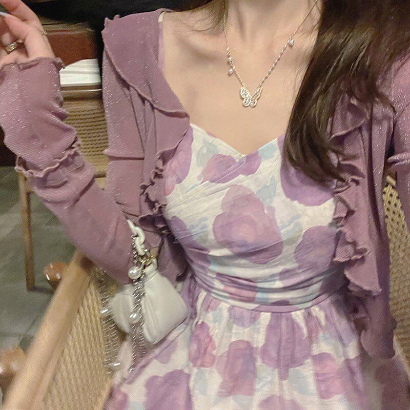 配吊带裙子的上衣小披肩短款防晒短外套