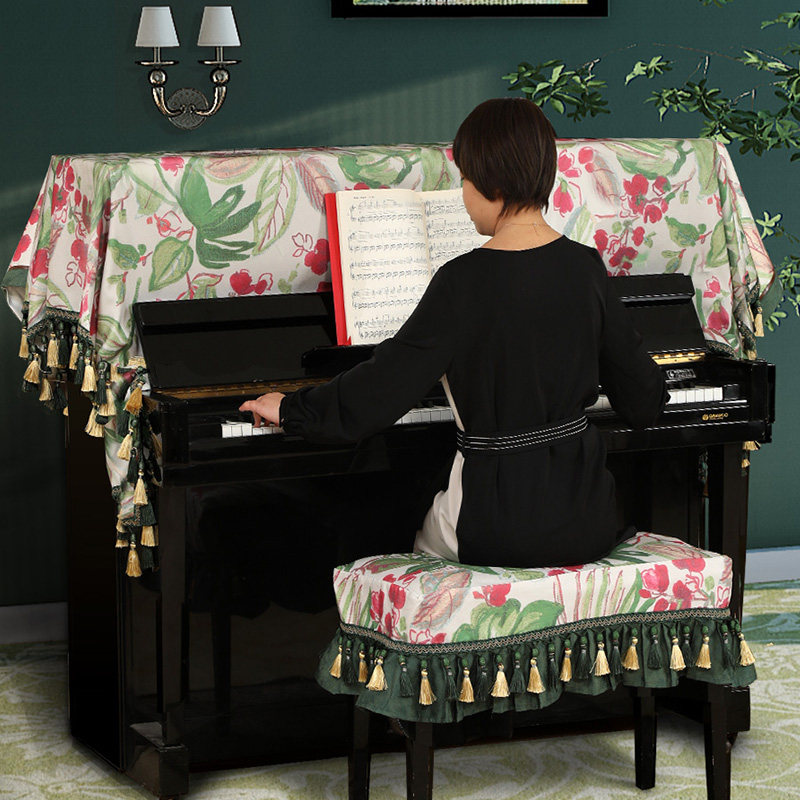 梦境花园 钢琴电钢琴防尘罩钢琴罩盖布装饰盖巾高端网红 北美风