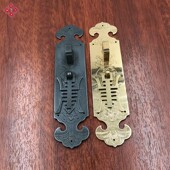 仿古拉手中式 纯铜直条把手柜门拉手招财进宝铜拉手五金家具铜配件