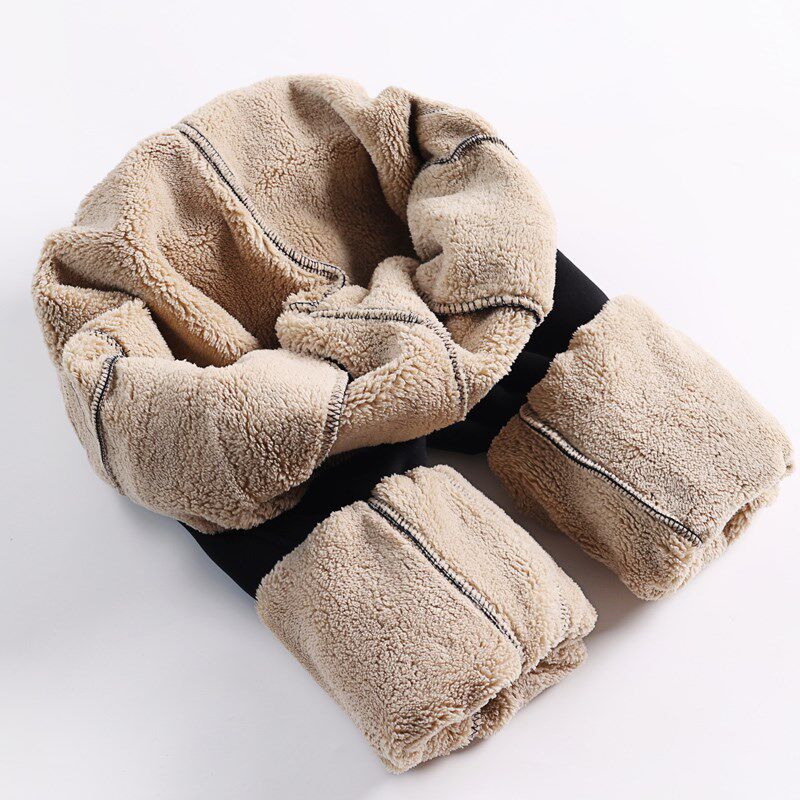 大码加绒裤子女妈妈保暖棉裤冬季羊羔绒加厚中老年人奶奶宽松裤子