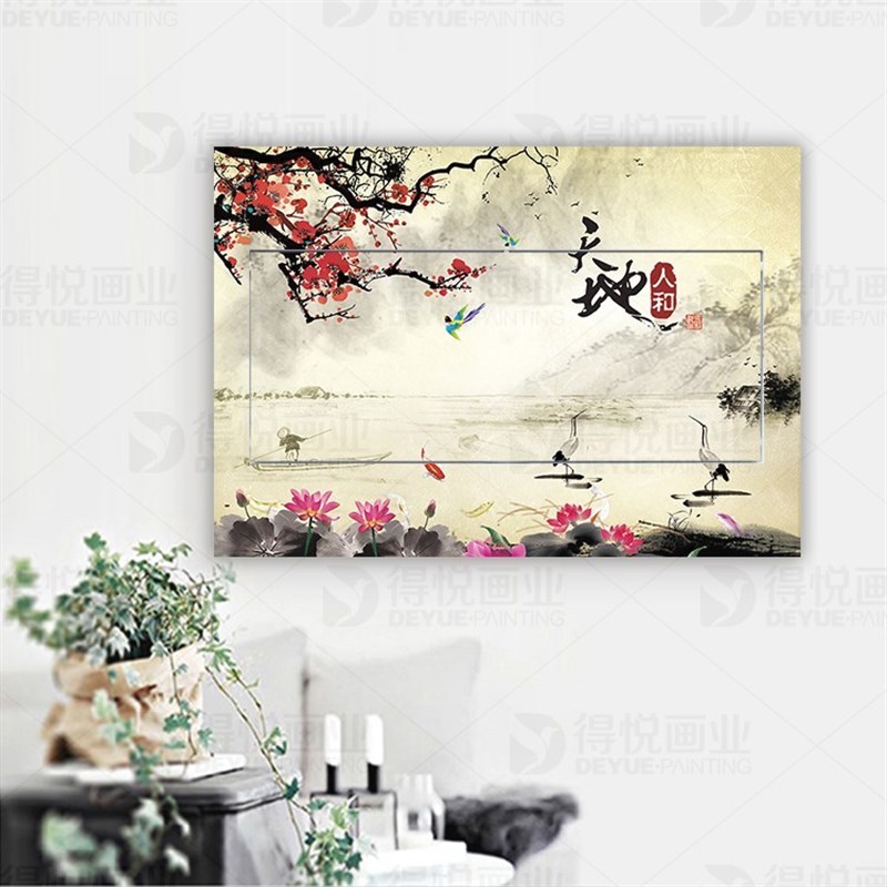 古典山水遮挡箱电表箱贴画配电箱集线盒多媒体信息箱装饰翻新贴纸