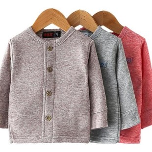 鸡仔唛面料新生婴儿暧意宝男女童装初生宝宝加绒保暖羊毛内衣开衫