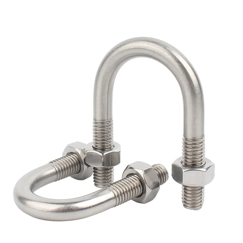 316不锈钢U型螺栓U型螺丝卡箍管卡扣固定管夹骑马卡头M6M8M10M12