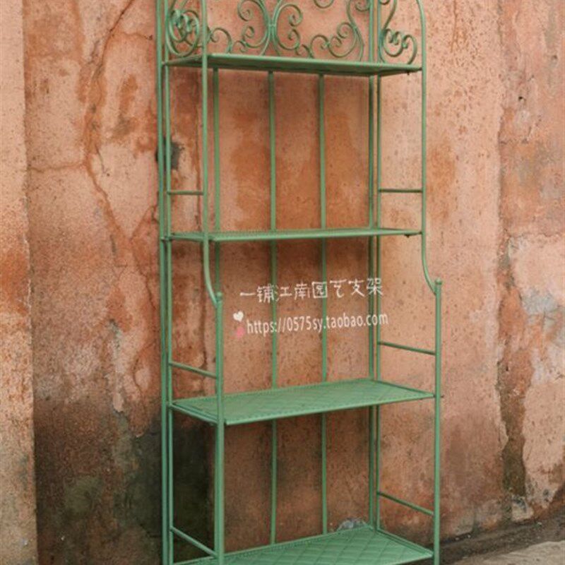 欧式铁艺做旧四层花架 花园杂货架 收纳架置物架 园艺阳台,鲜花速递/花卉仿真/绿植园艺,花架,淘宝优惠券,粉丝福利购,淘宝优惠卷