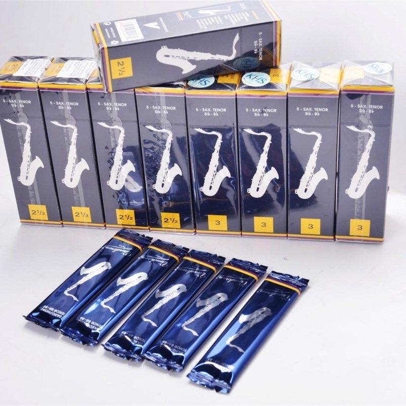 法国弯德林单簧管哨片蓝盒 专业芦苇哨片降b调黑管哨片2.5号 3号