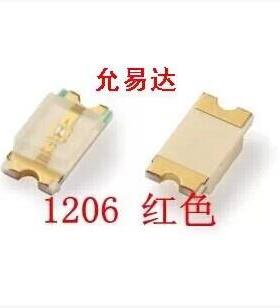 1206 Red贴片发光LED高亮红色红灯红光【100只2元包邮】30元/盘3K