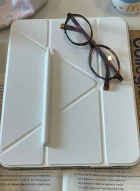 CanvasCase/闪粉背卡~奶油色系小众可爱插画 画ipad肤感3Y折支架款保护壳带笔槽air7/6平板套pro11寸2025/13