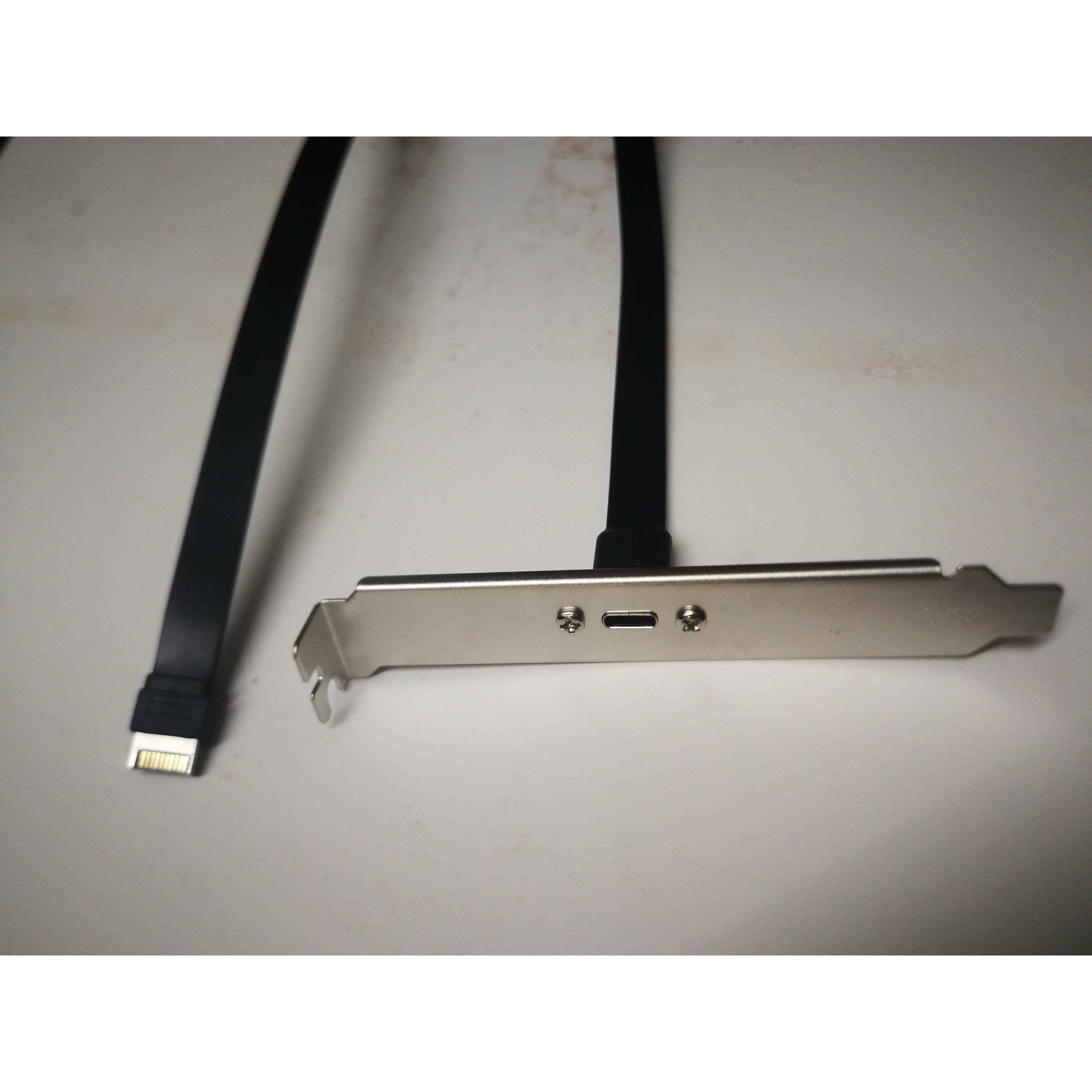 USB3.2/3.1挡板TYPE-E转type-C前置C母公机箱PCI位线GEN2 /20Gbps