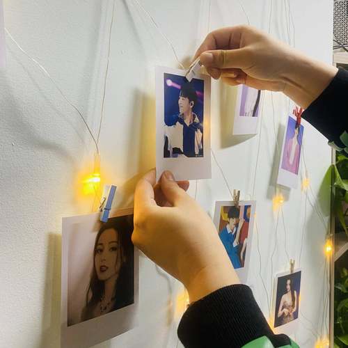 彩色装饰小木夹子麻绳木夹子diy渔网灯照片墙婚礼相片夹照片夹