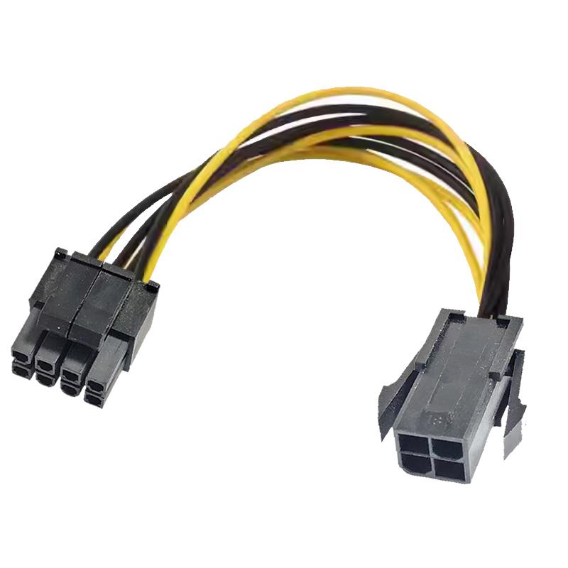 4P转8P电脑主板CPU电源线延长线4pin转8pin转换线p4转p8针连接线