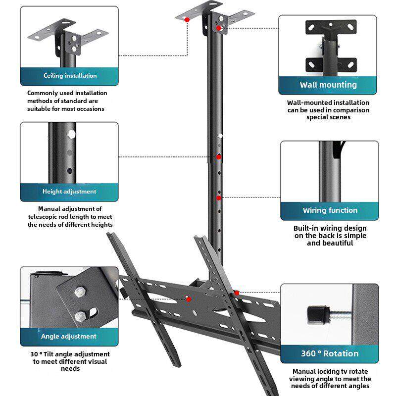 42- 550-75英寸加厚液晶电视吊架伸缩旋转360度壁挂式支架万能臂