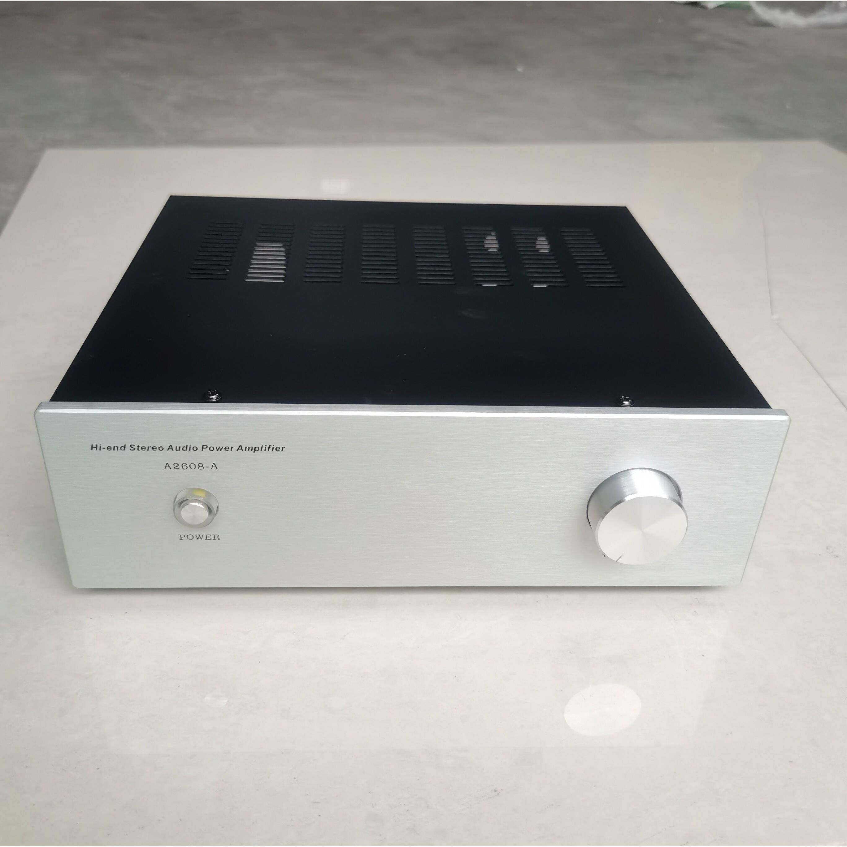 S2608高档铝合金面板功放机箱 前级机箱 2.0/2.1 DIY外壳