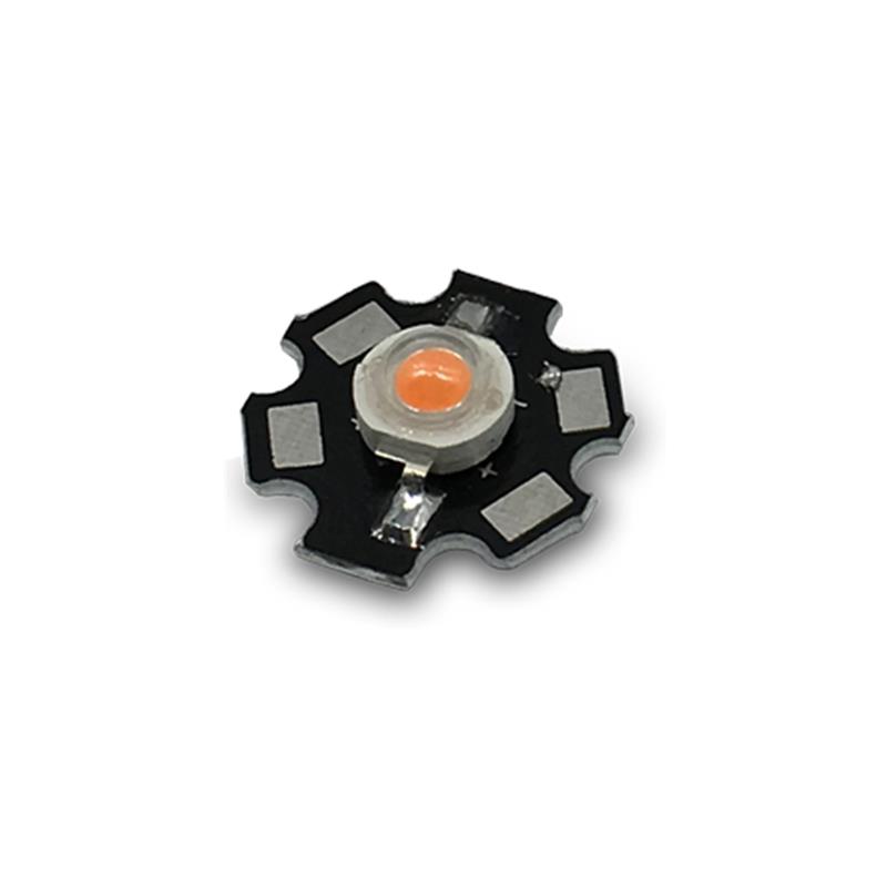 大功率LED灯珠1W3W5W白光红光蓝光绿光带铝基板16mm20mm梅花板