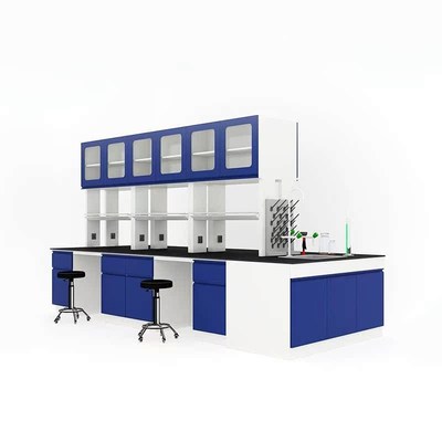 定制实验室实验台实验桌钢木中央台全E钢PP边台化验室工作台通风