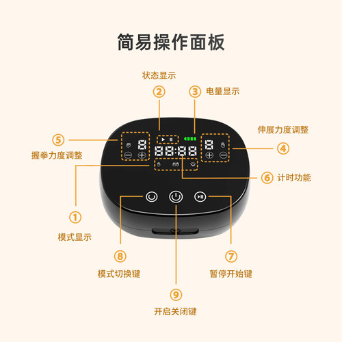手指康复训练器材五指中风屈伸展手部手功能偏瘫气电动机器人手套