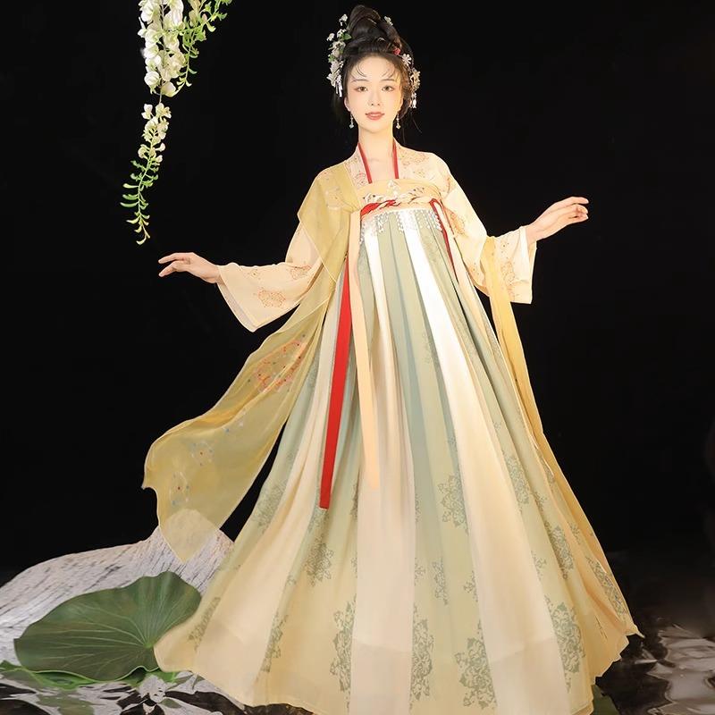 2025新款原创汉服女新款齐胸襦裙古装中国风白菜春夏款日常高品质