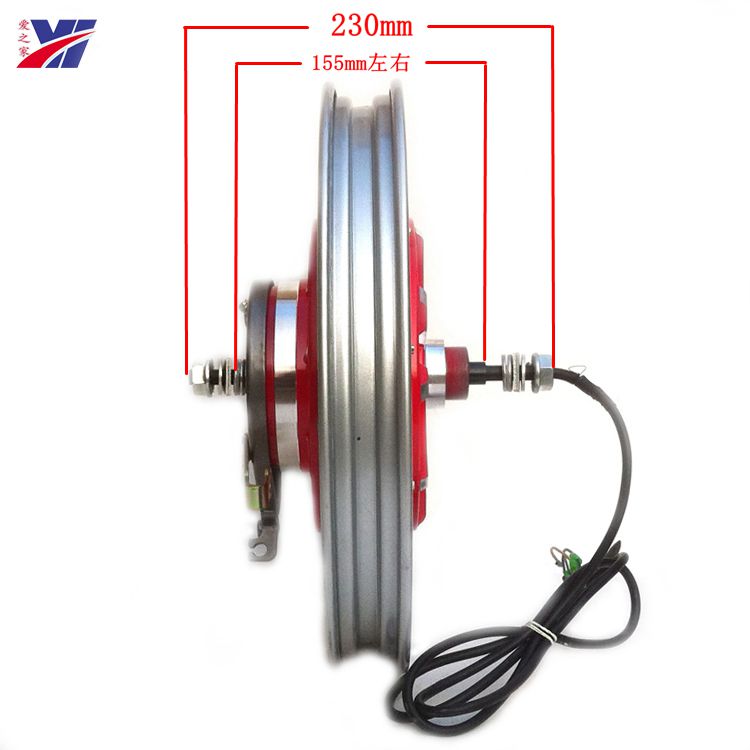 电动车电机48V500W16寸18寸电瓶车后轮改装改装三轮车轮毂电动机