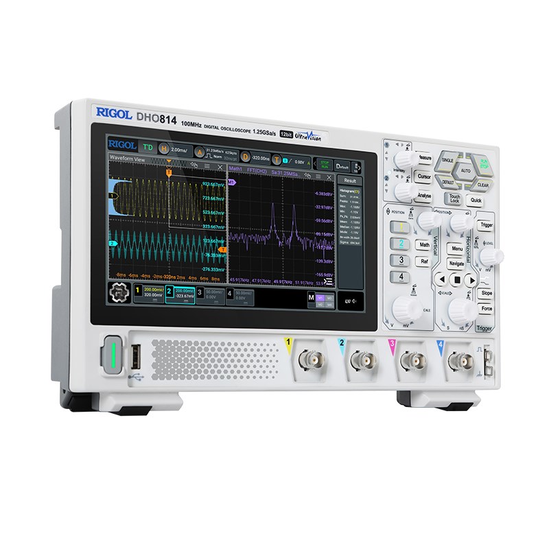 RIGOL普源DHO802/814/914S高分辨率便携式数字示波器内置信号源