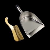 手持加厚簸箕不锈钢垃圾铲家用清洁小撮子短柄垃圾斗扫帚笤帚餐饮