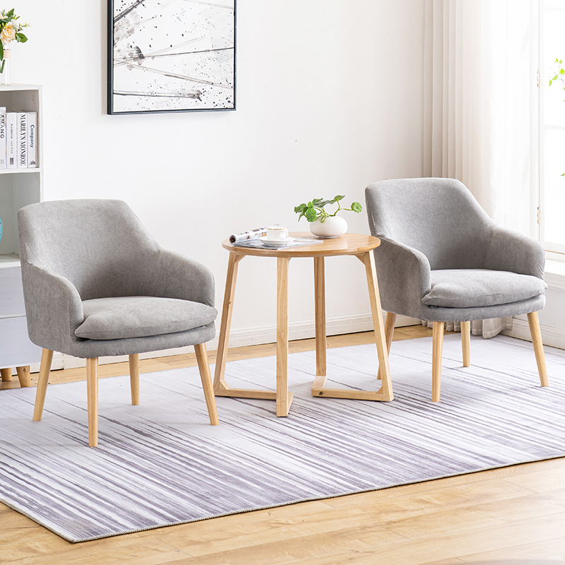 心理咨询沙发北欧单人沙发全拆洗实木懒人沙发阳台休闲椅子送抱枕