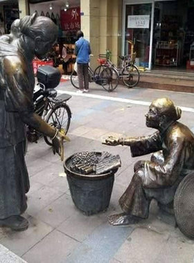 人物玻璃钢石膏定制农村卖膜吹糖人小吃雕塑街边卖红薯雕像摆件