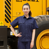 纯棉短袖 包邮 工作服男套装 劳保服工厂定制工服 耐磨透气工装 夏季