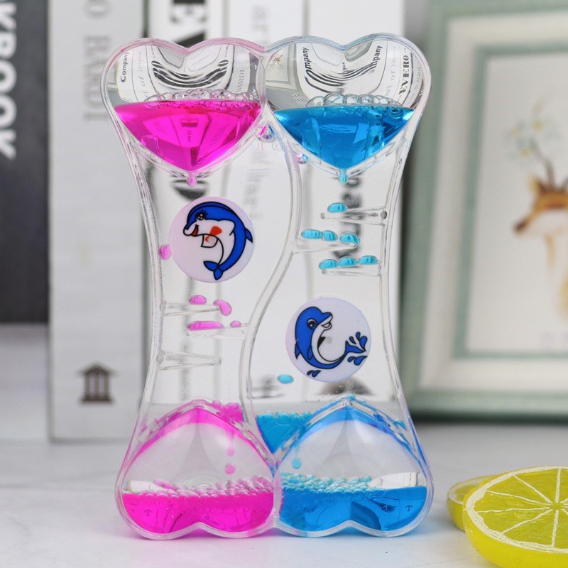 创意液体沙漏油滴流沙摆件油漏计时器儿童节礼物送学生毕业新年礼