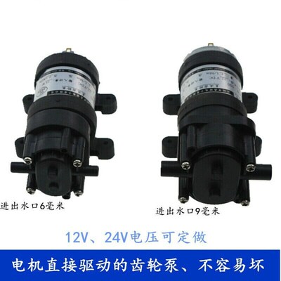 385微型齿轮泵高温耐腐蚀12v直流自吸泵热水循环泵抽水泵抽油泵24