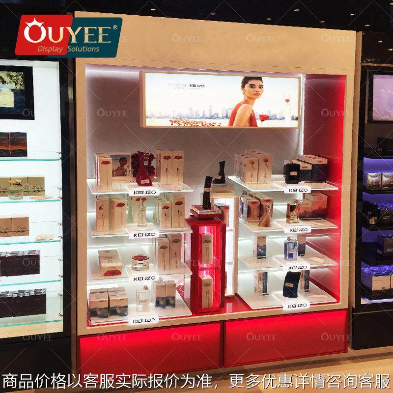 落地化妆品展示柜中岛柜密度板烤漆带led珠宝灯陈列架来图可加工,商业/办公家具,展示柜/陈列柜/展示架/货柜,淘宝优惠券,粉丝福利购,淘宝优惠卷