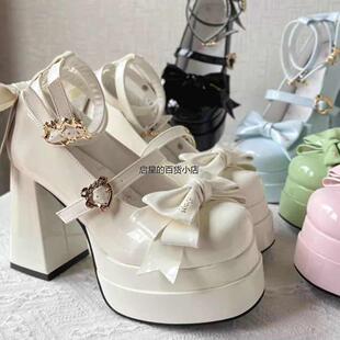 情之心愿lolita高跟鞋原创洛丽塔日系甜美夏季圆头情书原创玛丽珍