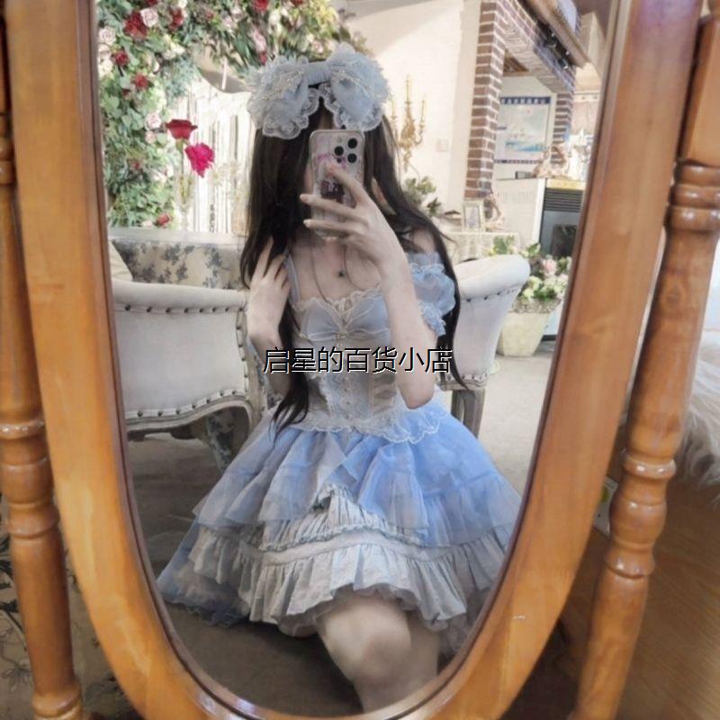 白糖少女新品原创设计Lolita洋装jsk吊带连衣裙