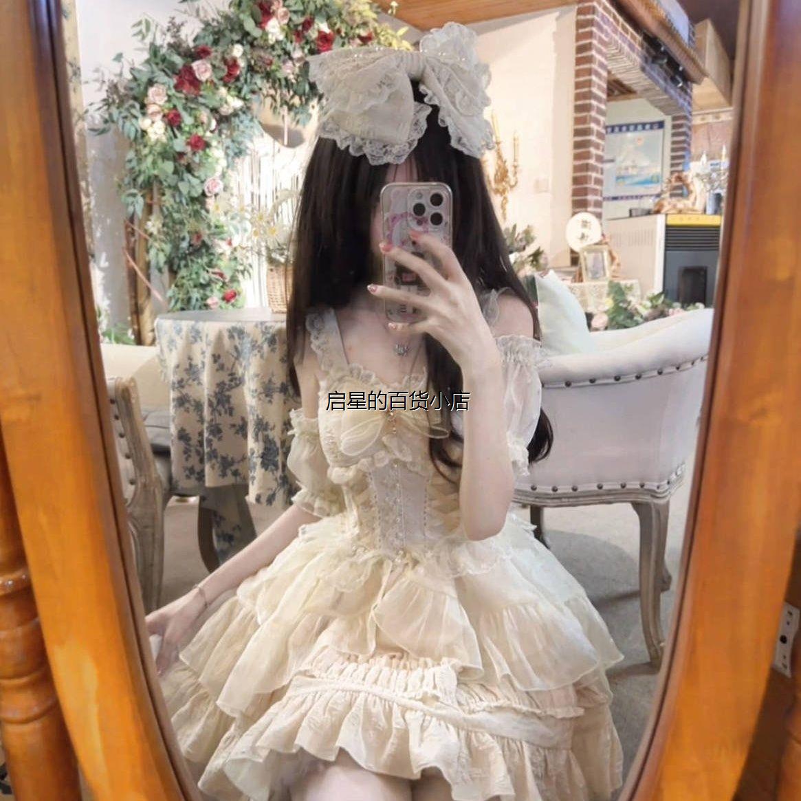 白糖少女原创设计Lolita洋装jsk吊带洛丽塔连衣裙