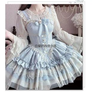 织锦园lolita原创【浮光浅梦】夏日甜美优雅芭蕾狗短JSK洋装爆款
