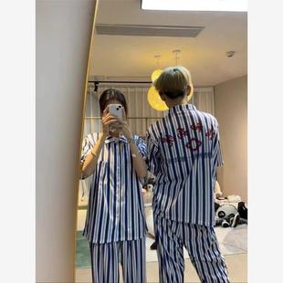 精神院病服装睡衣男女情侣居家搞怪衣服套装家居服春夏季病号服