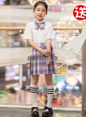 女童jk制服全套春秋季儿童套装十岁女孩裙子百褶裙短裙长袖套现货