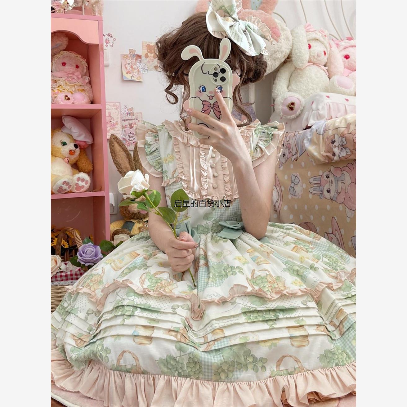 《小青提》原创设计田园lolita裙子洛丽塔日常夏季