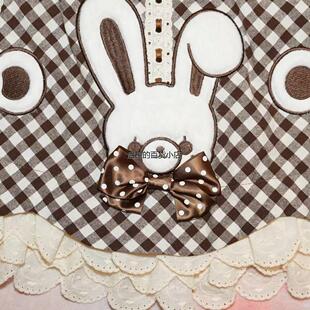 实体店现货|冶田团治正版旧版米色花边熊古力可爱lolita连衣裙