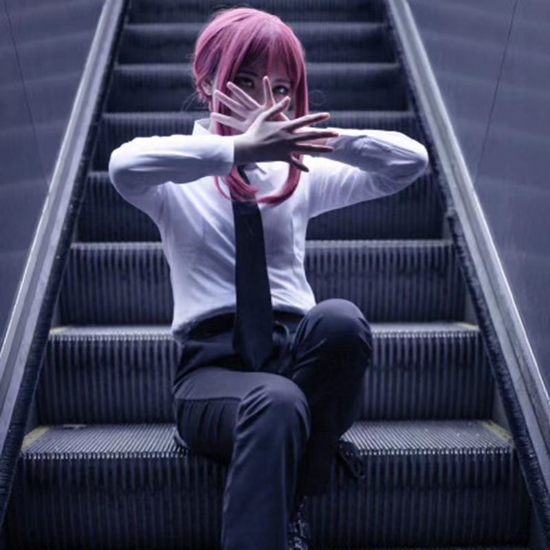 电锯人玛奇玛cos服套装黑