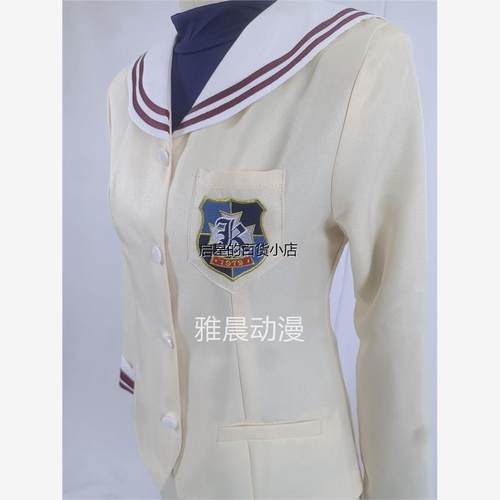 Clannad cos服光坂校服古河渚伊吹风子藤林杏 全套学院水手服套装