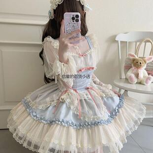 花季结缘洛丽塔韩菇凉~原创设计Lolita洋装芭蕾风jsk吊带连衣裙