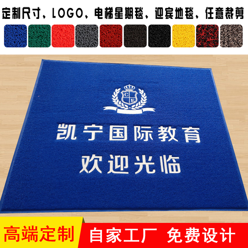丝圈地毯入户门垫加厚家用厨房塑料防水脚垫进门红色pvc地垫防滑