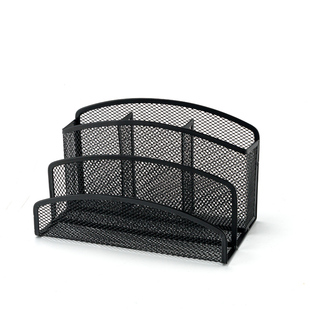 创意笔筒金属时尚办公室摆件笔桶信笺插书信格信封架多功能收纳盒