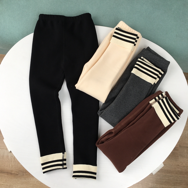 90-140码女宝打底裤一体绒无骨女童薄绒长裤子外穿洋气秋冬款百搭