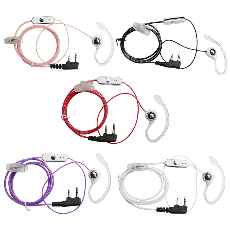 琪宇QIYO对讲机耳机 耳麦耳机线彩色水晶耳机 K头 M头专业耳机