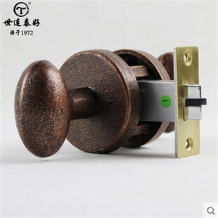 美式 黑色仿古球形锁室内房门锁浴室锁卫生间门锁LP0974 铜锁美式