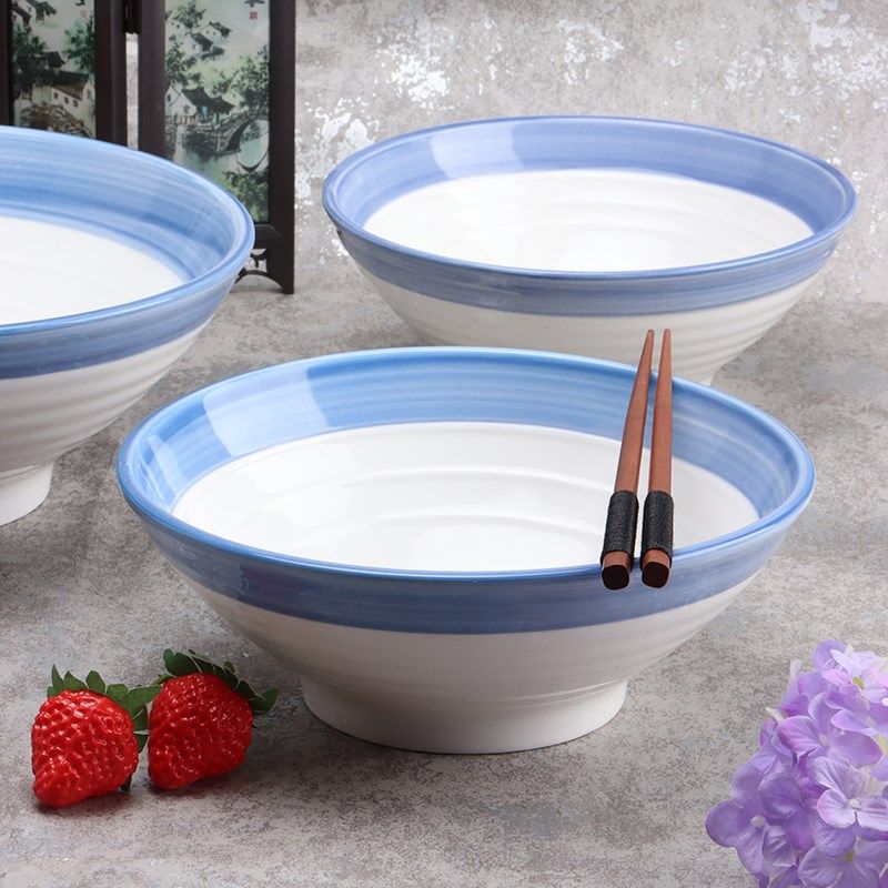 陶瓷碗家用大号吃饭碗泡面碗面碗面馆专用拉面碗斗笠碗汤面碗汤碗,餐饮具,碗,淘宝优惠券,粉丝福利购,淘宝优惠卷