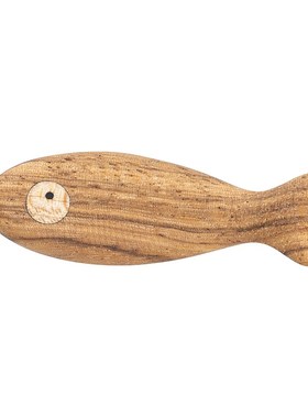 原上城手工制作海象嘟嘟的实木小鱼干装饰品磁吸冰箱贴