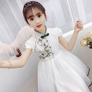 汉服女童夏装连衣裙2023新款儿童中国风古装旗袍裙小女孩纱裙唐装