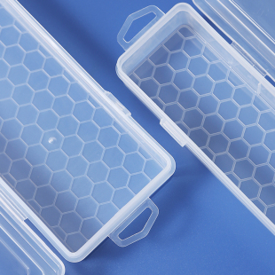 画友水粉笔盒美术生专用毛笔收纳盒塑料水彩油画笔盒透明便携加厚