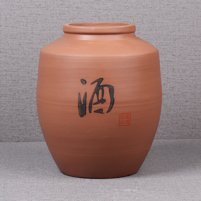 天戈土陶酒坛无釉酒缸仿古酒坛陶瓷老式酒坛子10斤50斤装家用密封
